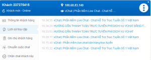 Xem thông tin khách hàng, lịch sử truy cập, tạo ghi chú, chuyển cuộc chat, chặn khách chat như thế nào ?